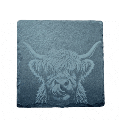 Schiefer Untersetzer Highland Cow